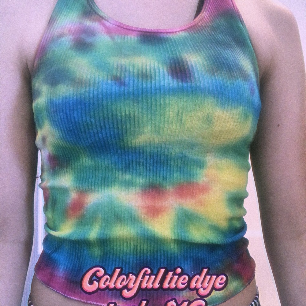 Tie dye cropped tank